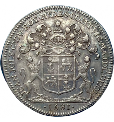 Jeton René Joly maire de Dijon 1681