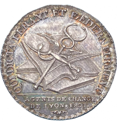 Jeton Napoléon I agents de change de Lyon 1803