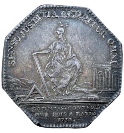 Jeton Louis XV commissaires-contrôleurs des bois à bâtir 1732