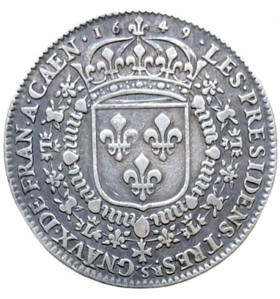 Jeton Louis XIV les trésoriers généraux de France à Caen 1649
