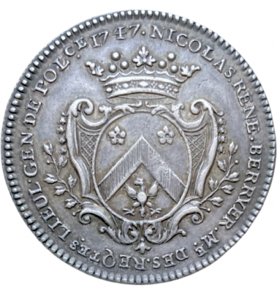 Jeton aux armes de Nicolas Berryer, lieutenant général de police 1747