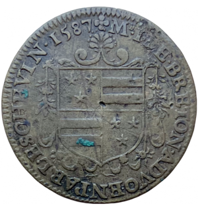 Jeton aux armes de I. Le Breton, échevin de Paris 1587