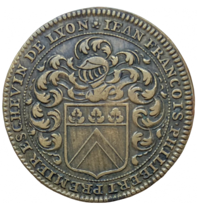 Jeton aux armes de Jean François Philibert, premier échevin de Lyon 1672