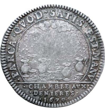Jeton Louis XIV chambre aux deniers 1670