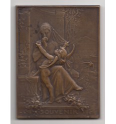 Médaille Crédit Commercial De France – Bronze, Signée Lucien Bazor, 1970, XXème