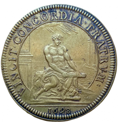 Jeton Louis XIV les six corps de marchands 1698