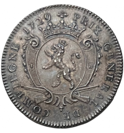 Jeton Louis XV prix général de Compiègne 1729