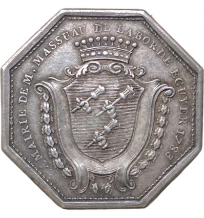 28 jetons argent XIX ème
