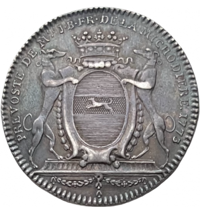 Jeton aux armes de J.B.F. de la Michodière, prévôt des marchands de Paris 1773