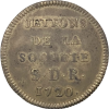 Noblesse d'IDF, jeton aux armes de Dasse, société S.D.R. 1720