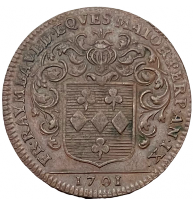 Jeton aux armes de François Raimbauld, maire d’Angers 1701