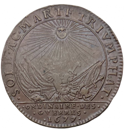 Jeton Louis XIV ordinaire des guerres 1677