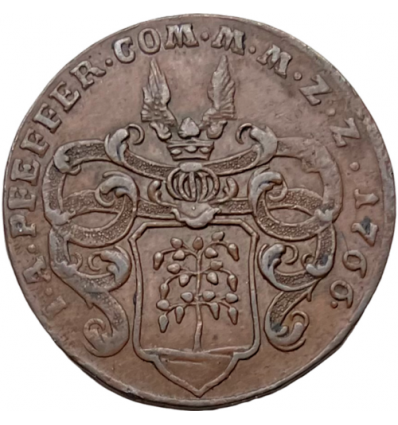 Allemagne, jeton ( rechenpfennig ) Johann Anton Pfeffer 1766