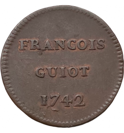 Corporations d'IDF, jeton François Guiot 1742