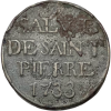 Hainaut français, méreau de la chapelle de Saint-Pierre 1733
