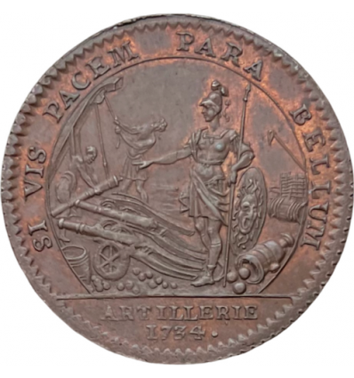 Jeton Louis XV artillerie 1734