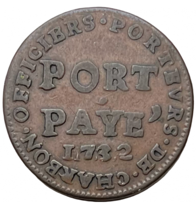 Jeton corporation des porteurs de charbon de bois 1732