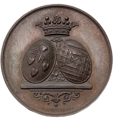 Médaille de mariage, E.L. Amelot de Chaillou et A.E.R. de Hallay-Coetquen 1866