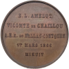 Médaille de mariage, E.L. Amelot de Chaillou et A.E.R. de Hallay-Coetquen 1866