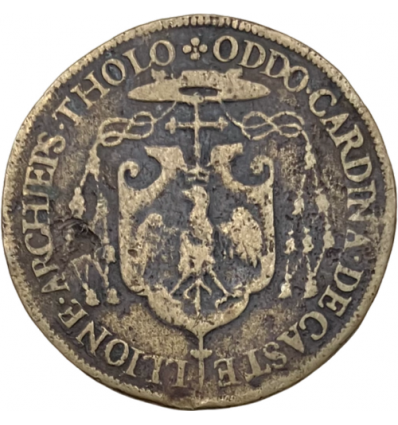 Noblesse du Languedoc, jeton aux armes d'Odet de Coligny, archevêque de Toulouse s.d.