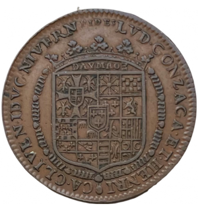 Jeton Nivernais Louis de Gonzague et Henriette de Clèves 1688