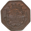 Noblesse d'Artois, jeton aux armes d'Henri Jacques Nompar de Caumont et Anne Marie de Beuselin de Bosmelet s.d.
