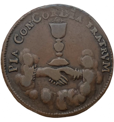 Flandre française, jeton ordination et sacre de l’archevêque de Cologne 1707