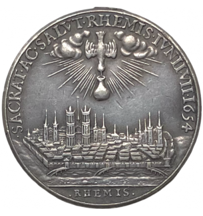 Jeton sacre de Louis XIV à Reims 1654