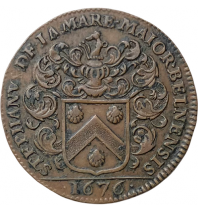Bourgogne, jeton aux armes d'Étienne de La Mare, maire de Beaune 1676