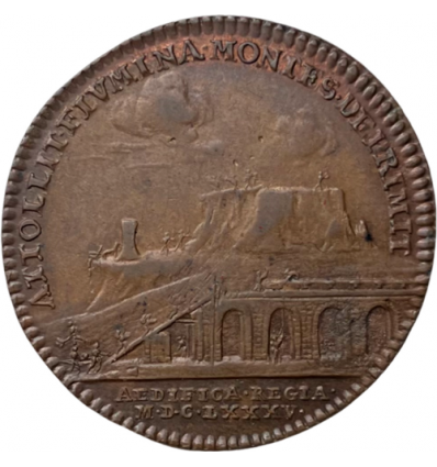 Jeton Louis XIV bâtiments du roi, travaux de l’aqueduc de Maintenon 1685
