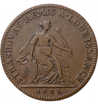 Jeton Louis XIV capitulation de Strasbourg 1681