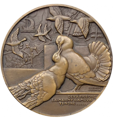 Les deux pigeons de La Fontaine par Jean Vernon s.d.