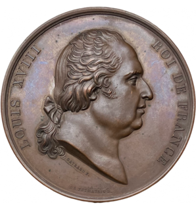 Louis XVIII, pose de la première pierre de l'église Saint-Vincent-de-Paul à Paris 1824