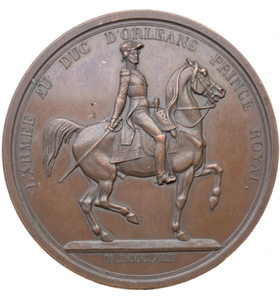 France -Algérie, Louis-Philippe, l'armée au duc d'Orléans 1842