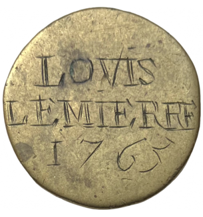 Jeton Halles et marchés de Paris, Louis Lemièrre 1765