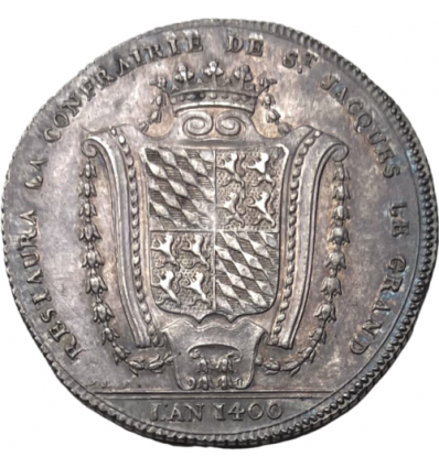 Belgique, jeton confrérie de Saint-Jacques de Mons 1789