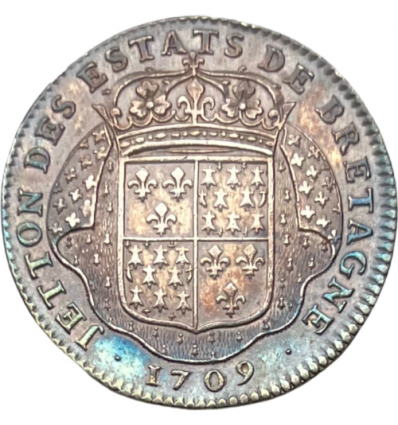 Jeton Louis XIV Etats de Saint-Brieuc 1709