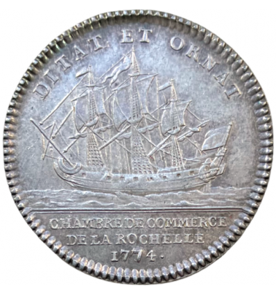 Jeton Louis XVI chambre de commerce de la Rochelle 1774