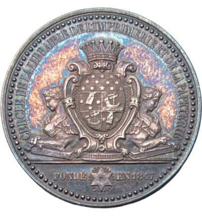 Jeton cercle de la librairie, de l'imprimerie et de la papeterie fondé en 1847
