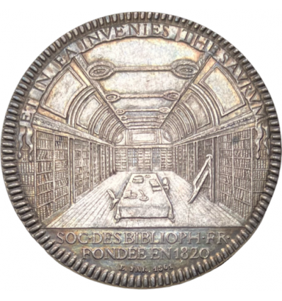 Jeton société des bibliophiles français fondée en 1820
