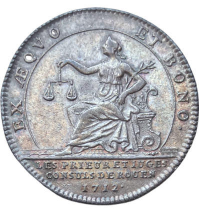 Jeton Louis XIV Prieurs et juges-consuls de Rouen 1712