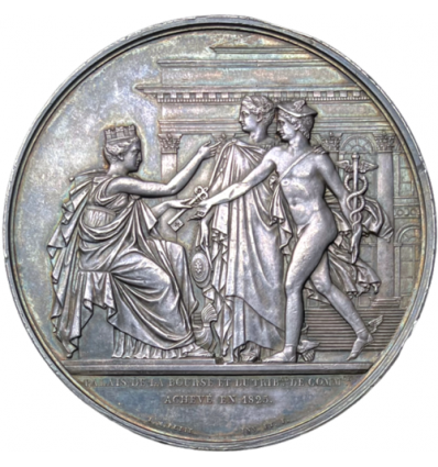 Charles X, achèvement du Palais de la Bourse et du tribunal de commerce de Paris 1825