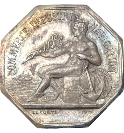 Jeton société d'assurances le Lloyd rouennais 1877