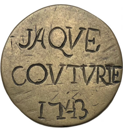 Jeton Halles et marchés de Paris, Jacques Couturie 1743