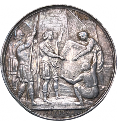 Jeton Louis XIV Cadmus bâtit la ville de Thèbes s.d.