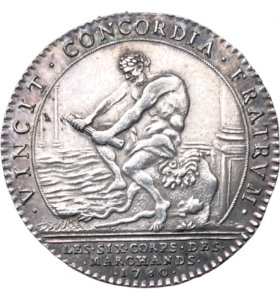 Jeton Louis XVI les six corps des marchands 1780