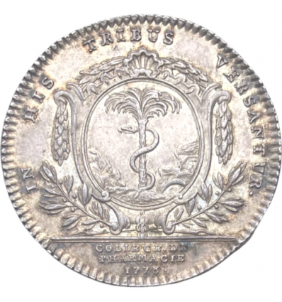 Jeton Louis XVI collège de pharmacie 1778