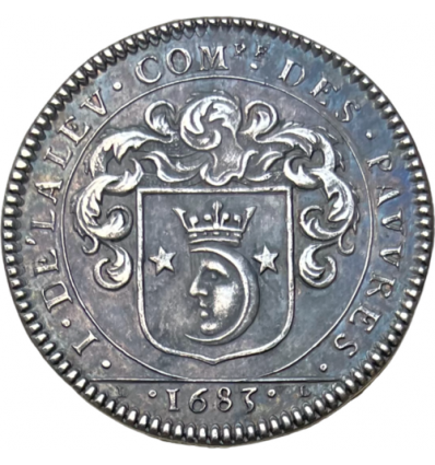 Jeton aux armes de Laleu, commissaire des pauvres de Paris 1683