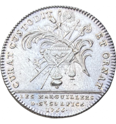 Jeton les marguilliers de l'église Saint-Sulpice 1756