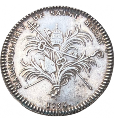 Jeton Louis XVI Les Marguillers de Saint Merry 1754